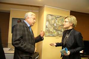 В.В. Петраков и И.Е. Розанова на выставке