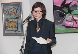 И. Розанов зачитывает письмо-обращение С.Л. Голлербаха И. Розанов зачитывает письмо-обращение С.Л. Голлербаха