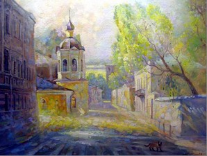 Герасимов В.В..Москва, Крапивинский переулок, холст на картоне,40х50,2014 г. Герасимов В.В..Москва, Крапивинский переулок, холст на картоне,40х50,2014 г.