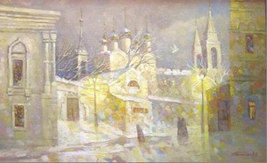 Москва, Ивановская Горка,холст на катртоне,масло,25х40,2015г. Москва, Ивановская Горка,холст на катртоне,масло,25х40,2015г.