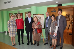 Слева направо: С.Дубровина, Ж.-П.Рипер с супругой, О.Морель, В. Москвин, Т.Викторова, С.Шемама
